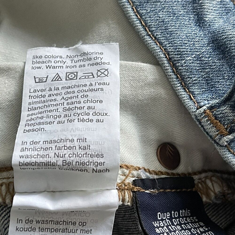 Madewell SZ 24 Cali Demi-Boot Jeans Button-Fly Mid-Rise Distressed Whiskered - Picture 11 of 11